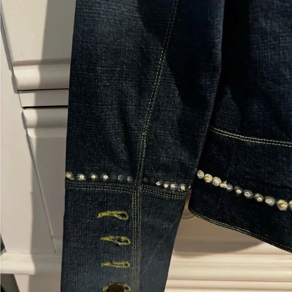 Unique Dark Denim Embellished Women’s Jacket by “a and me” - Picture 8 of 11